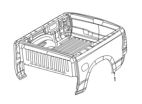 2019 Ram 1500 Box Assembly Screw-HEXAGON Head Diagram for 6512709AA