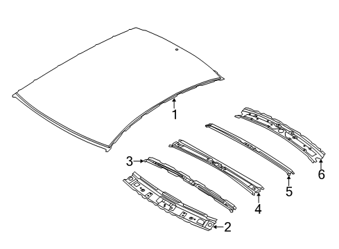 2018 Kia Cadenza Roof & Components PANEL, FR DOOR, OUTS Diagram for 67111-F6010