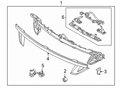 2022 Hyundai Tucson Tail Lamps LAMP ASSY-REAR COMBINATION, CTR Diagram for 92403-CW120