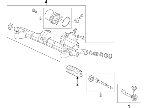 2020 Acura TLX Steering Column & Wheel, Steering Gear & Linkage Unit Assembly, Eps Diagram for 39980-TZ4-A83