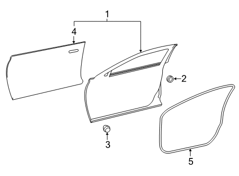 2018 Infiniti QX30 Front Door Panel-Front Door, Outer LH Diagram for H0153-5DAMA