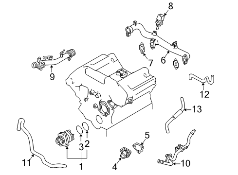 2007 Nissan Pathfinder Powertrain Control Engine Control Module Diagram for 23710-EA62C
