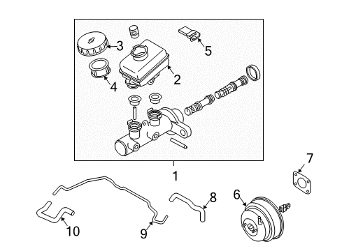 2007 Nissan 350Z Hydraulic System Cylinder Assy-Brake Master Diagram for 46010-CD027