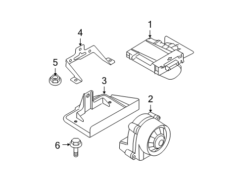 2008 BMW M3 Anti-Theft Components Alarm Control Unit Diagram for 65756950525