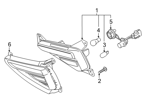 2021 Kia Forte Signal Lamps Holder & Wiring-B/UP Diagram for 92164M7100