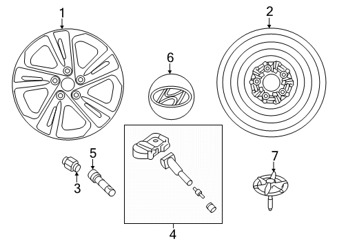 2020 Hyundai Elantra Wheels, Covers & Trim Wheel Assy-Aluminium Diagram for 52910-F3750