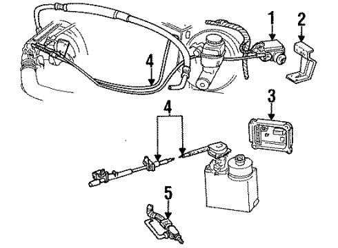 1995 Ford F-150 Cruise Control System Deactivator Switch Diagram for 1L1Z-9F924-AA