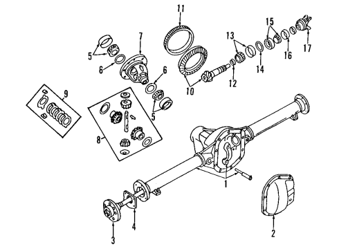 2002 Dodge Ram 3500 Rear Axle, Differential, Propeller Shaft Disc Kit-Differential Diagram for 4506060