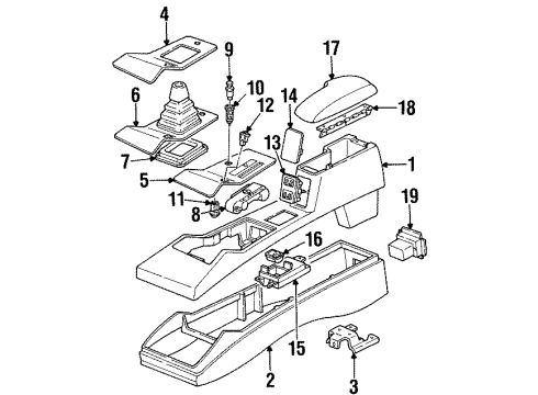 1992 Chevrolet Beretta Door & Components Rear Side Door Window Regulator MOTOR Diagram for 19153523