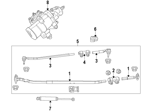 2010 Dodge Ram 2500 P/S Pump & Hoses, Steering Gear & Linkage Cooler-Power Steering Diagram for 55056800AE