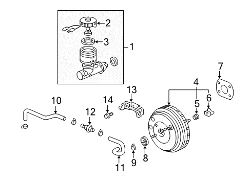 1997 Acura Integra Hydraulic System Power Assembly, Master (8"+9") Diagram for 46400-S47-J51