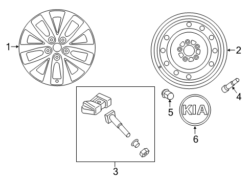 2019 Kia Optima Wheels Wheel Assembly-Aluminium Diagram for 52910D5630