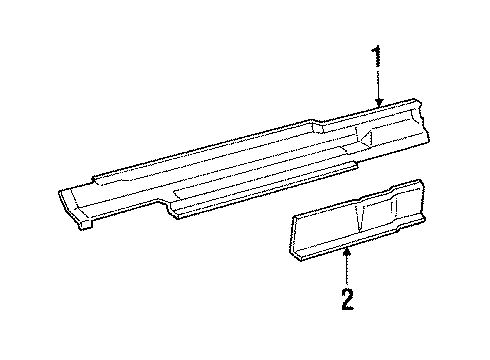 1985 Chevrolet Cavalier Center Pillar & Rocker Molding Diagram for 14085052