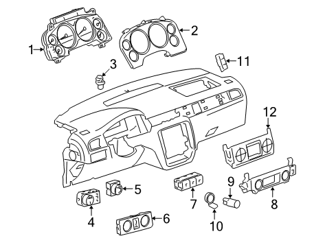 2008 Chevrolet Tahoe Adjustable Brake Pedal Combo Switch Diagram for 15916339