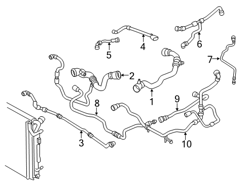 2020 BMW 440i Hoses, Lines & Pipes Radiator Hose Diagram for 17128678415