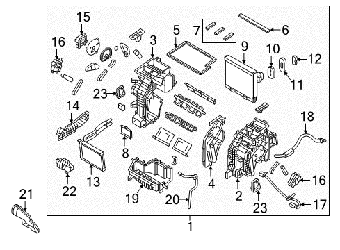 2016 Hyundai Sonata HVAC Case Seal-Duct NO.2 Diagram for 97245-C2020