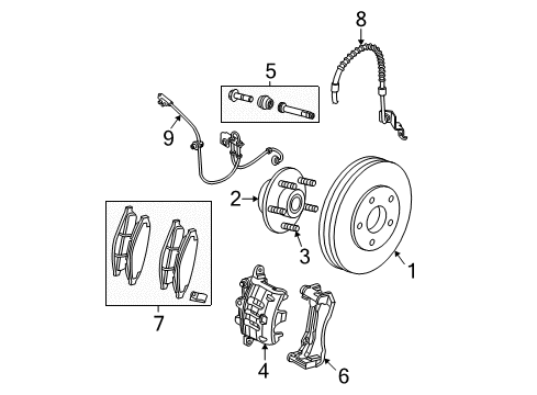 2007 Chrysler Pacifica Anti-Lock Brakes Anti-Lock Brake System Module Diagram for 5175522AC