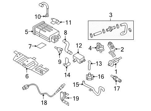 2010 Hyundai Genesis Coupe Powertrain Control Hose Assembly-PCV Diagram for 28931-2C400