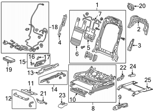 2022 Acura MDX Tracks & Components Cover, Front (Alluring Ecru) Diagram for 81132-TYA-A61ZA