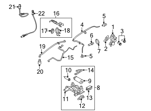 2008 Ford Escape EGR System Purge Control Valve Diagram for 8M6Z-9C915-A