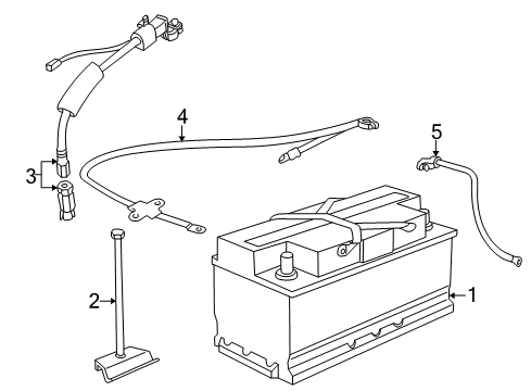 1997 BMW 750iL Battery Plus Pole Battery Cable Diagram for 12421435313