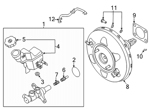 2021 Kia K5 Hydraulic System Booster Assembly-Brake Diagram for 59110-L0000