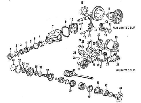 1992 BMW M5 Rear Axle, Axle Shafts & Joints, Differential, Drive Axles Drive Flange Output Diagram for 33131214087