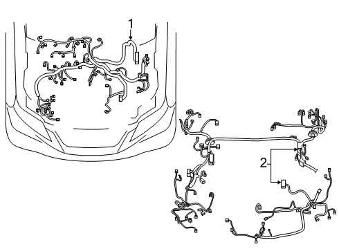 2022 Lexus RX450hL Wiring Harness Wire, Engine Diagram for 82121-48601