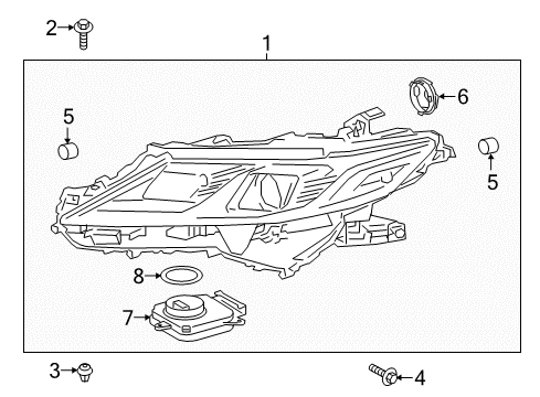 2018 Toyota Camry Headlamps Composite Headlamp Diagram for 81170-33D00