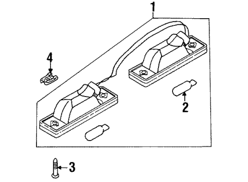 1999 Daewoo Nubira Bulbs Bulb Nut Diagram for 94515254