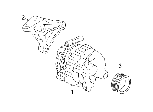 2002 Acura RSX Alternator Alternator, Reman Diagram for 06311-PRB-505RM