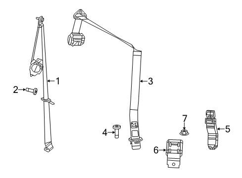 2016 Jeep Patriot Seat Belt Anchor-Child Seat Diagram for 4645999AA