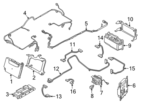 2021 BMW X3 Battery CSC WIRING HARNESS Diagram for 61279455040