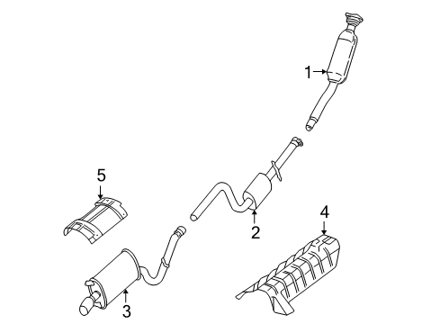 2004 Chrysler Sebring Exhaust Components Exhaust Muffler And Tailpipe Diagram for 4764840AC