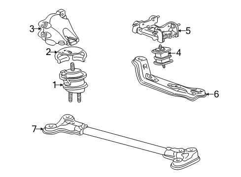 2001 Honda S2000 Engine & Trans Mounting Stopper, L. (Outer) Diagram for 50816-S2A-013