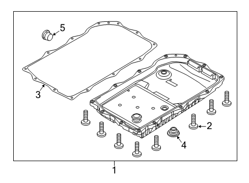 2020 Jeep Grand Cherokee Transmission Components Oil Drain Plug Diagram for 52854762AA