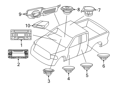 2011 Ram 1500 Sound System Radio-Multi Media Diagram for 5091338AI