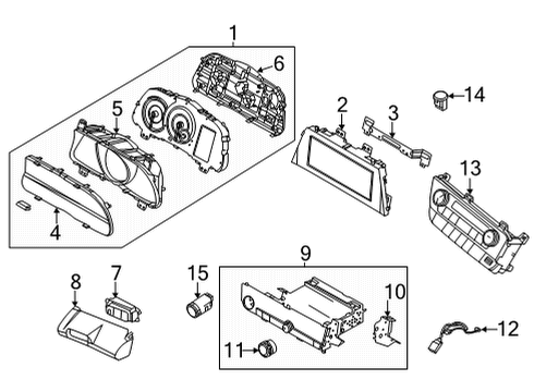 2021 Hyundai Elantra Cluster & Switches, Instrument Panel Lens-Front Acryl Diagram for 94360-AA000