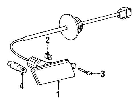 1991 BMW 850i Side Marker & Signal Lamps Expanding Nut Diagram for 51451874452