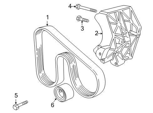 1999 BMW Z3 Belts & Pulleys Fan Belt Diagram for 11281470025