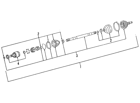 1991 Nissan Stanza Front Axle Shafts & Joints, Drive Axles Joint Assy-Outer Diagram for 39211-58E15