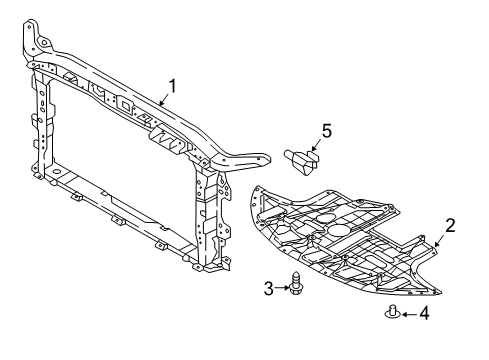 2018 Hyundai Elantra Automatic Temperature Controls Carrier Assembly-Front End Module Diagram for 64101-F2000