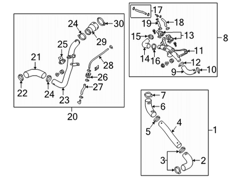 2021 Genesis G90 Turbocharger Hose Assembly B-RECIRCUL Diagram for 282373L110