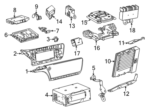 2021 Toyota Mirai Sound System Display Unit Diagram for 86111-62020