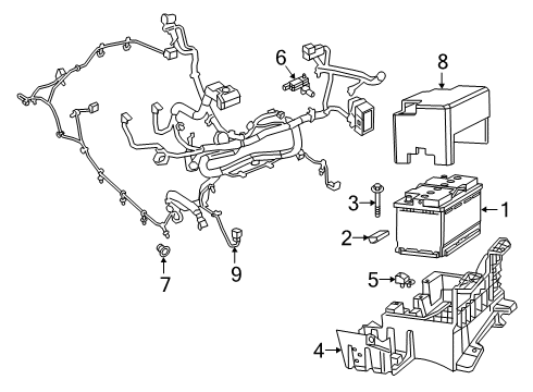 2020 Ram 1500 Battery Wiring-Battery, Alternator, And St Diagram for 68430571AD