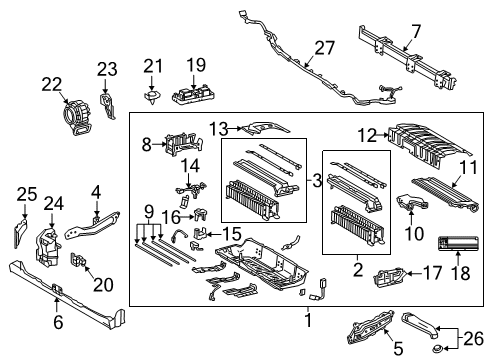 2019 Toyota Camry Battery Control Module Diagram for 89890-33012