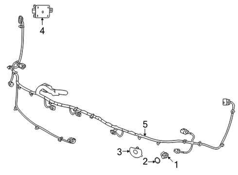 2022 Chevrolet Bolt EUV Electrical Components - Rear Bumper Harness Diagram for 42781876