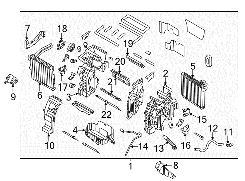 2014 Kia Forte Air Conditioner Duct Assembly-Side Air VENTILATOR Diagram for 97450A7000