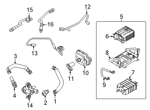 2018 Ford F-350 Super Duty Emission Components Crankcase Tube Diagram for HC3Z-6758-A