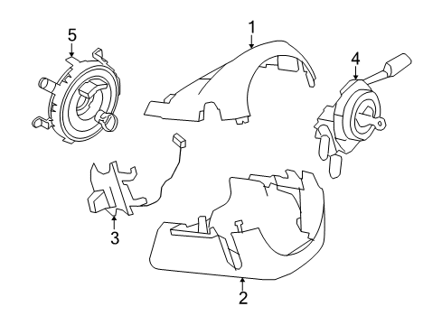 2019 BMW X6 Shroud, Switches & Levers Steering Column Switch Diagram for 61316833423